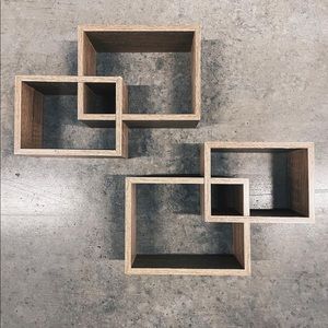 Unique pair of shelves